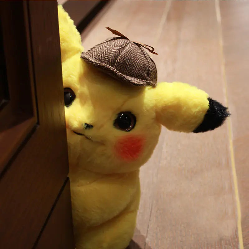 Pikachu Dedektif Peluş Oyuncak - Özel Pokémon Bebek